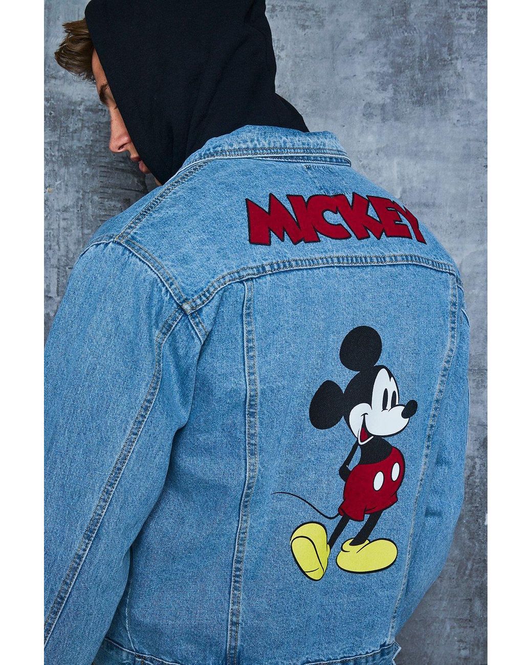 Boohoo Disney Blue Denim Jacket With 