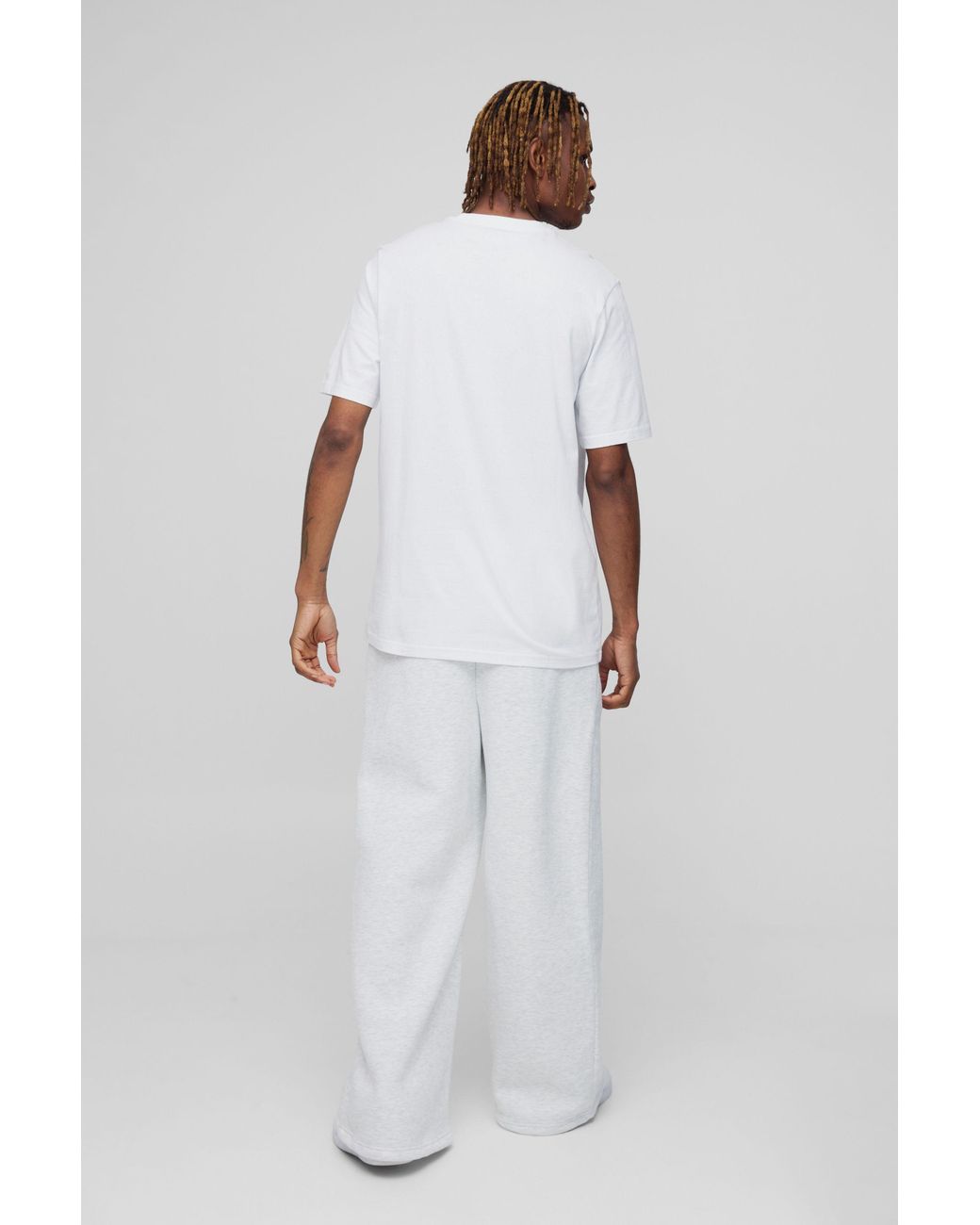 BoohooMAN White Tall Regular Fit Basic Crew Neck T-shirt for men