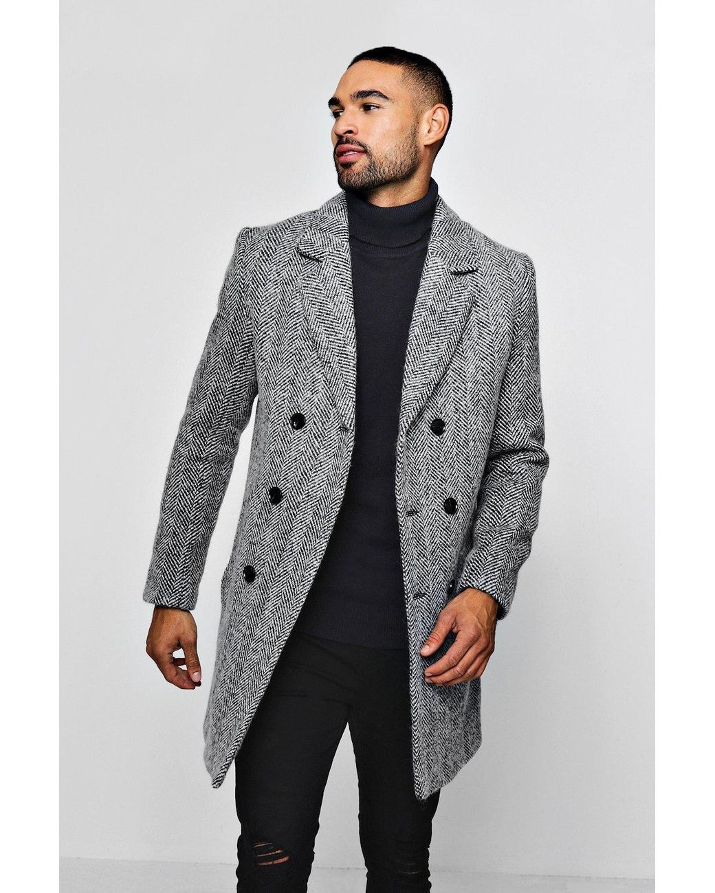 hollister wool blend coat