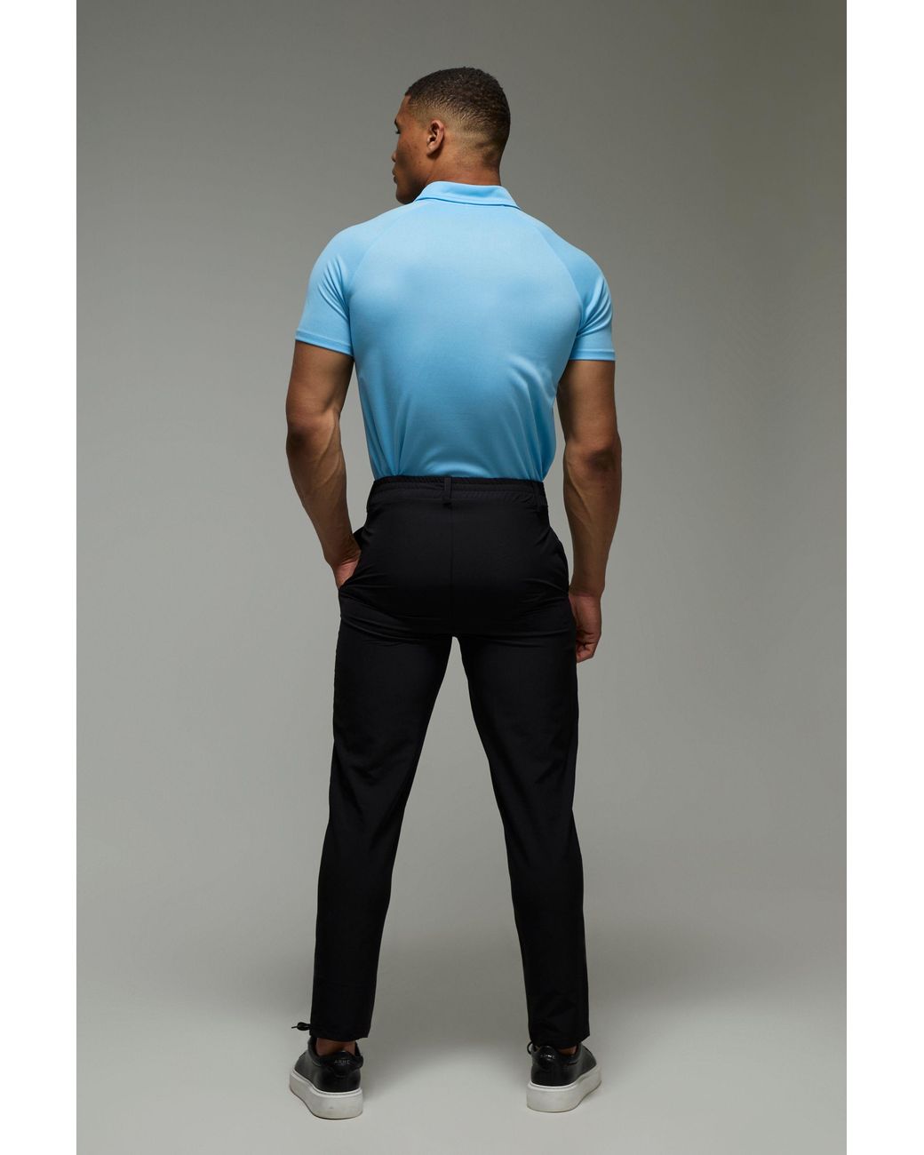 BoohooMAN Blue Active Golf Polo for men