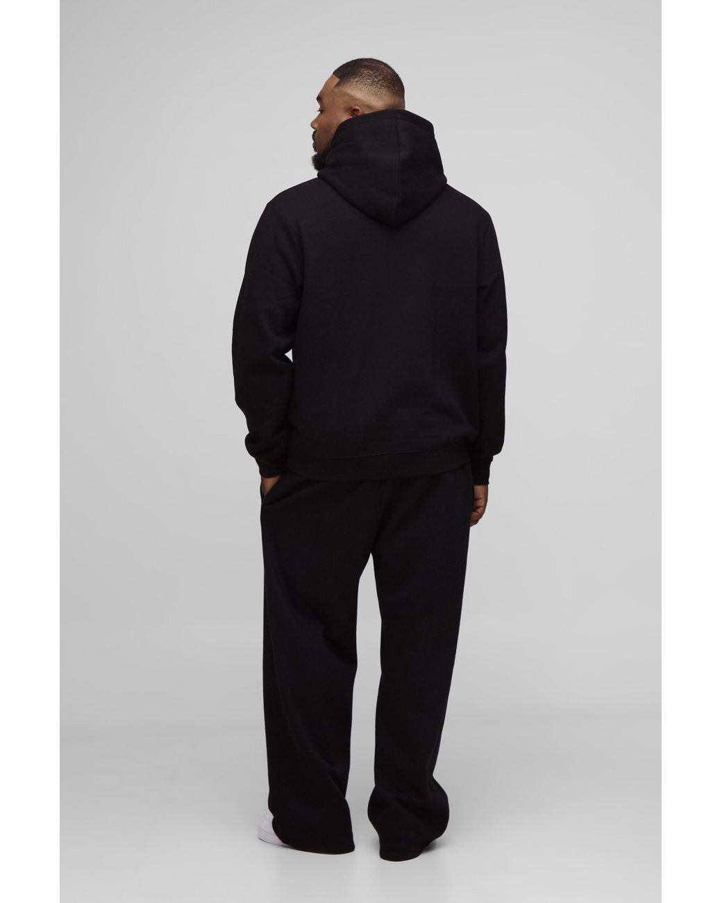 BoohooMAN Blue Plus Basic Regular Fit Over The Head Hoodie for men