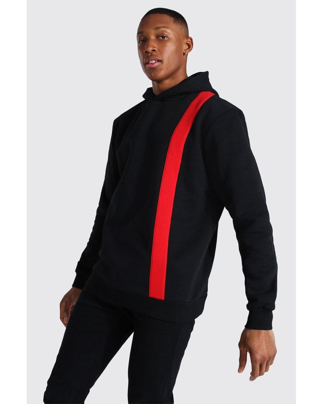 black hoodie boohooman