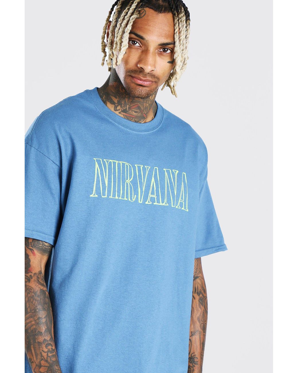 nirvana shirt blue