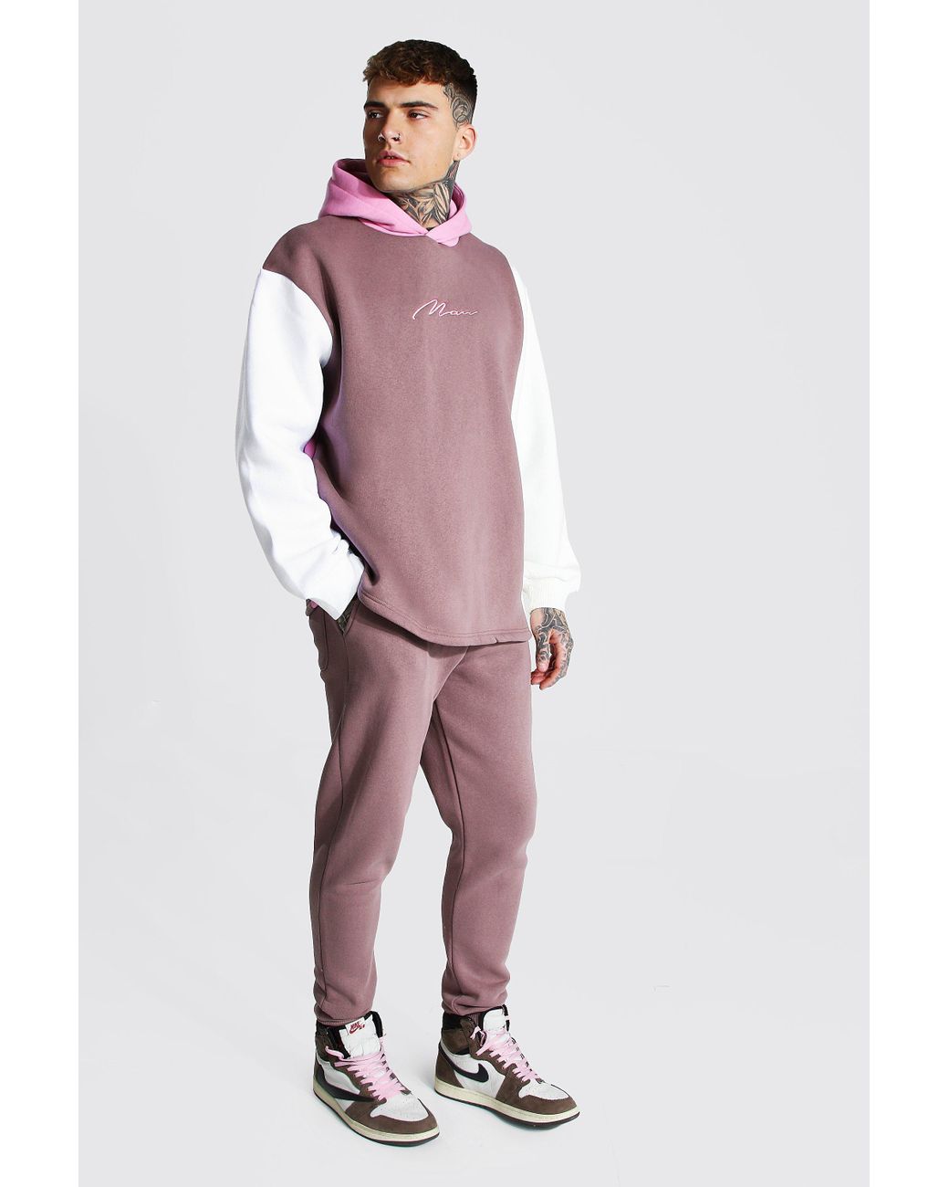 boohooman oversized tracksuit