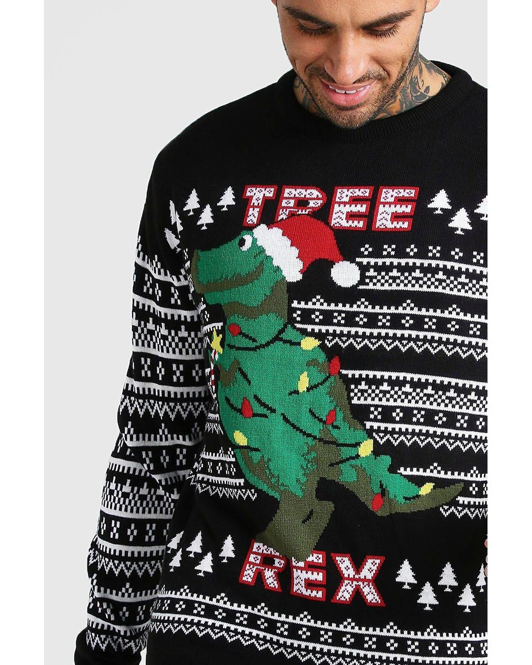 tree rex christmas jumper