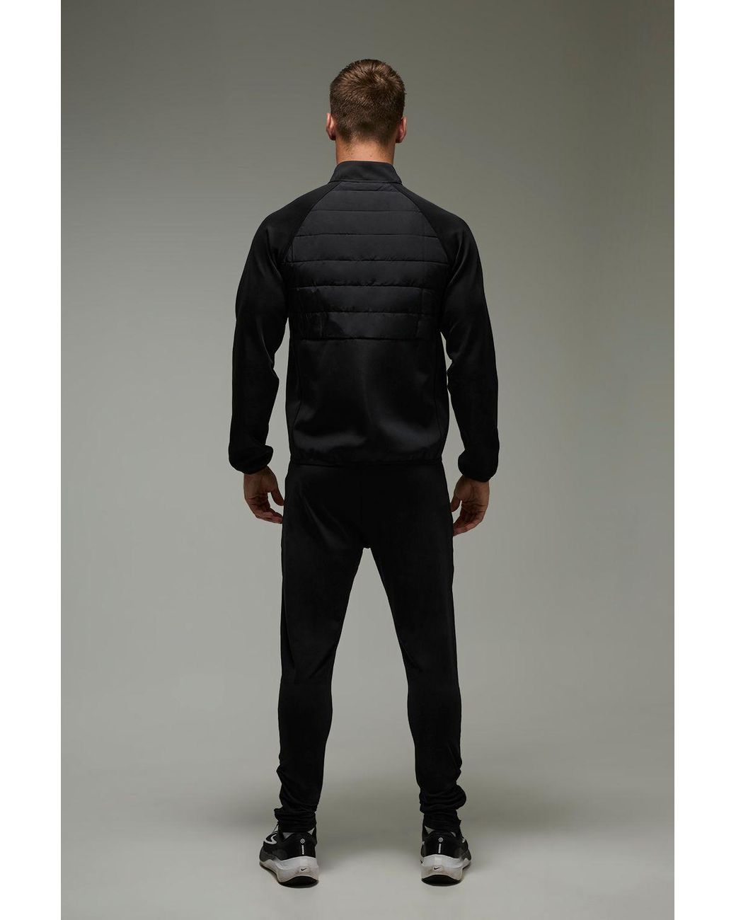 BoohooMAN Gray Active Slim Fit Lightweight Quilted Zip Through for men