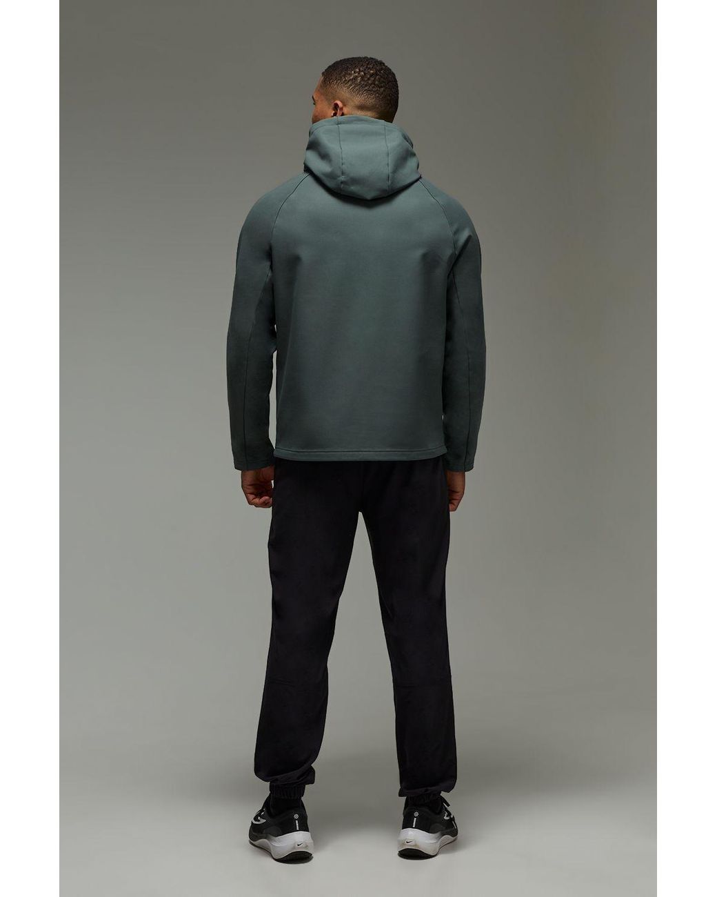 BoohooMAN Gray Active Regular Fit Ripstop Soft Shell Jacket for men