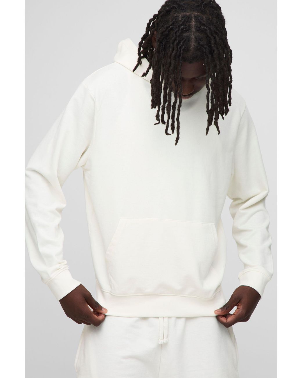 BoohooMAN Basic Hoodie in White für Herren