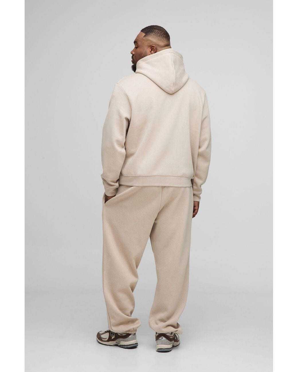 BoohooMAN Natural Plus Basic Oversized Jogger for men