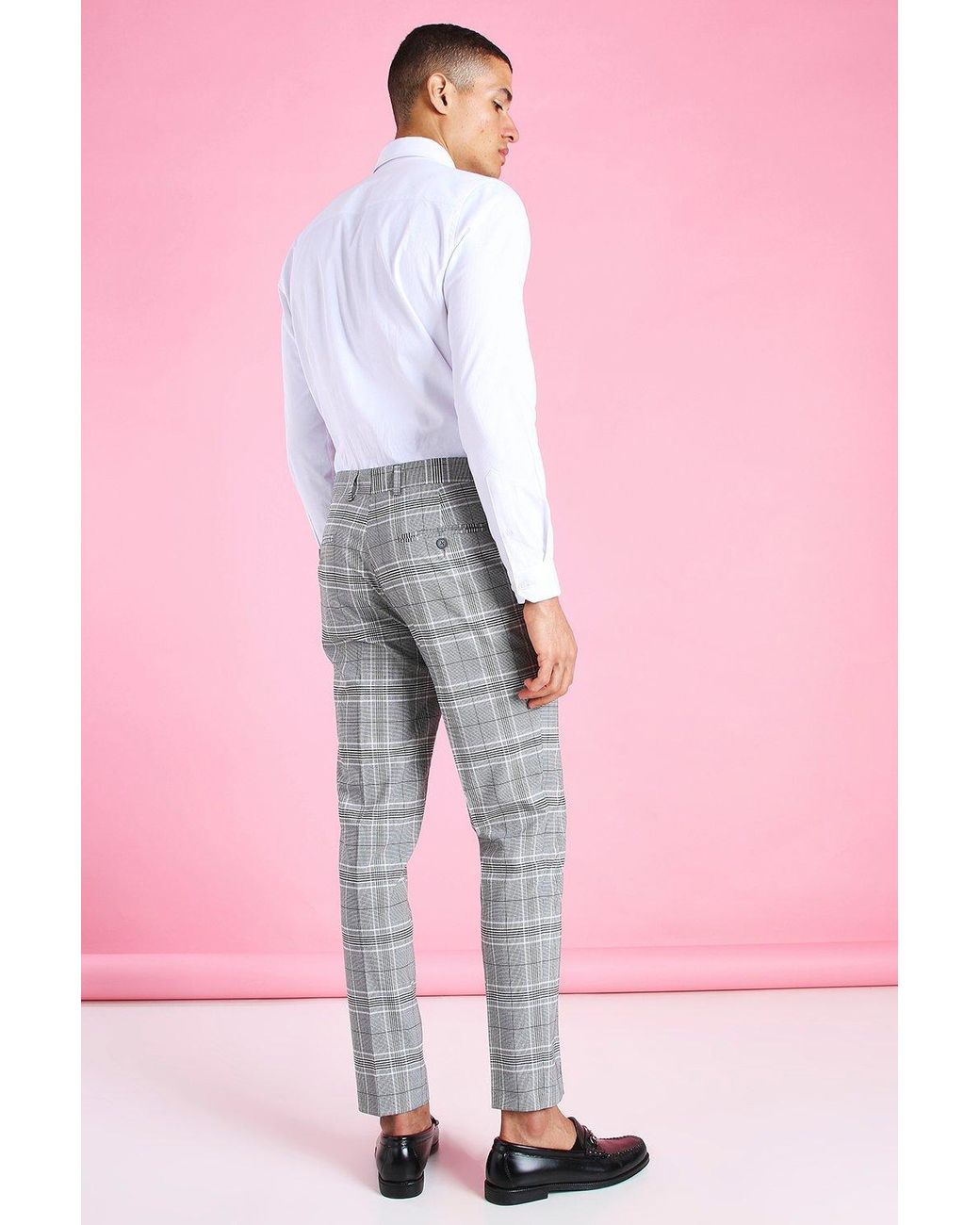 BoohooMAN Skinny Tapered Smart Check 