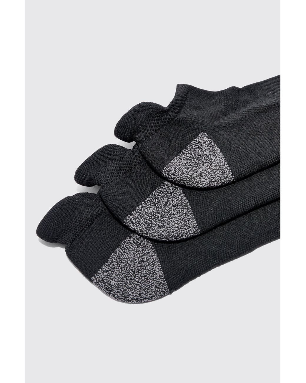 BoohooMAN Black Active Cushioned Training Sneakers 3 Pack Socks for men