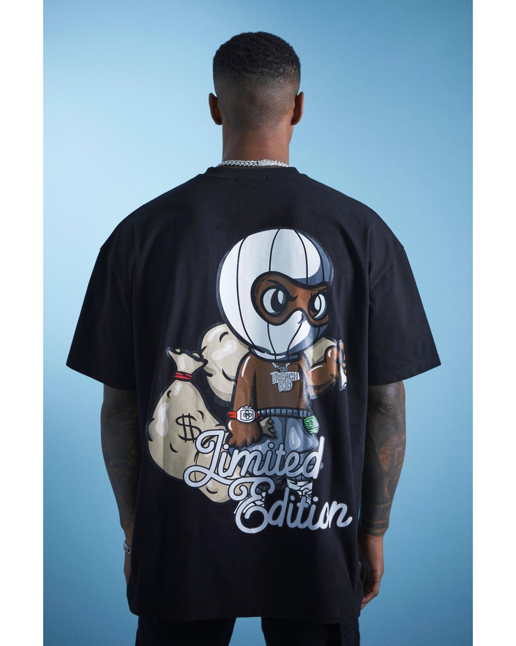 BoohooMAN Lil Tjay Oversized Heavyweight Limited Graphic Tshirt in