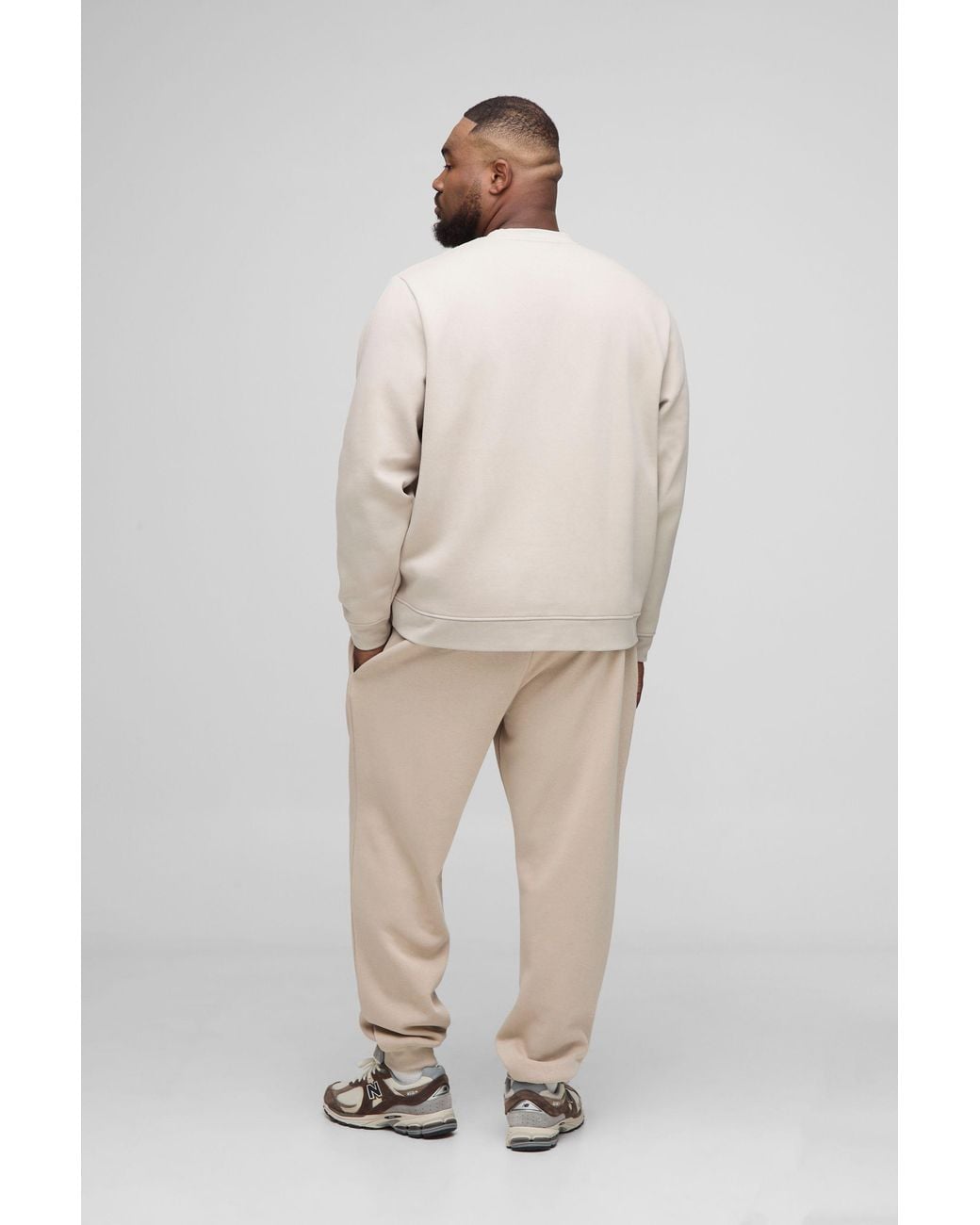 BoohooMAN Natural Plus Basic Regular Fit Jogger for men