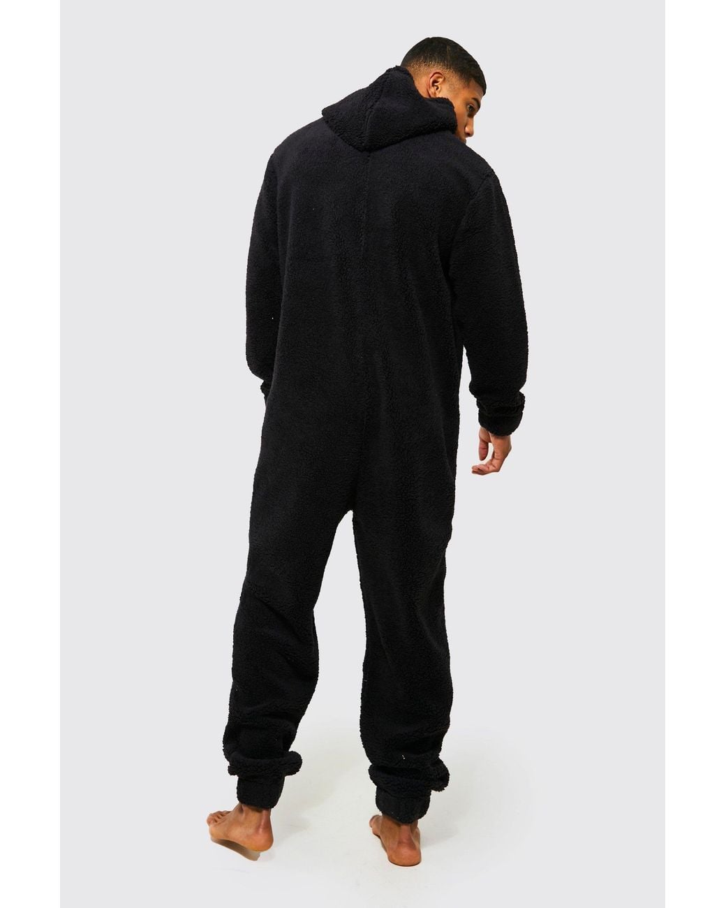 BoohooMAN Black Borg One Piece for men
