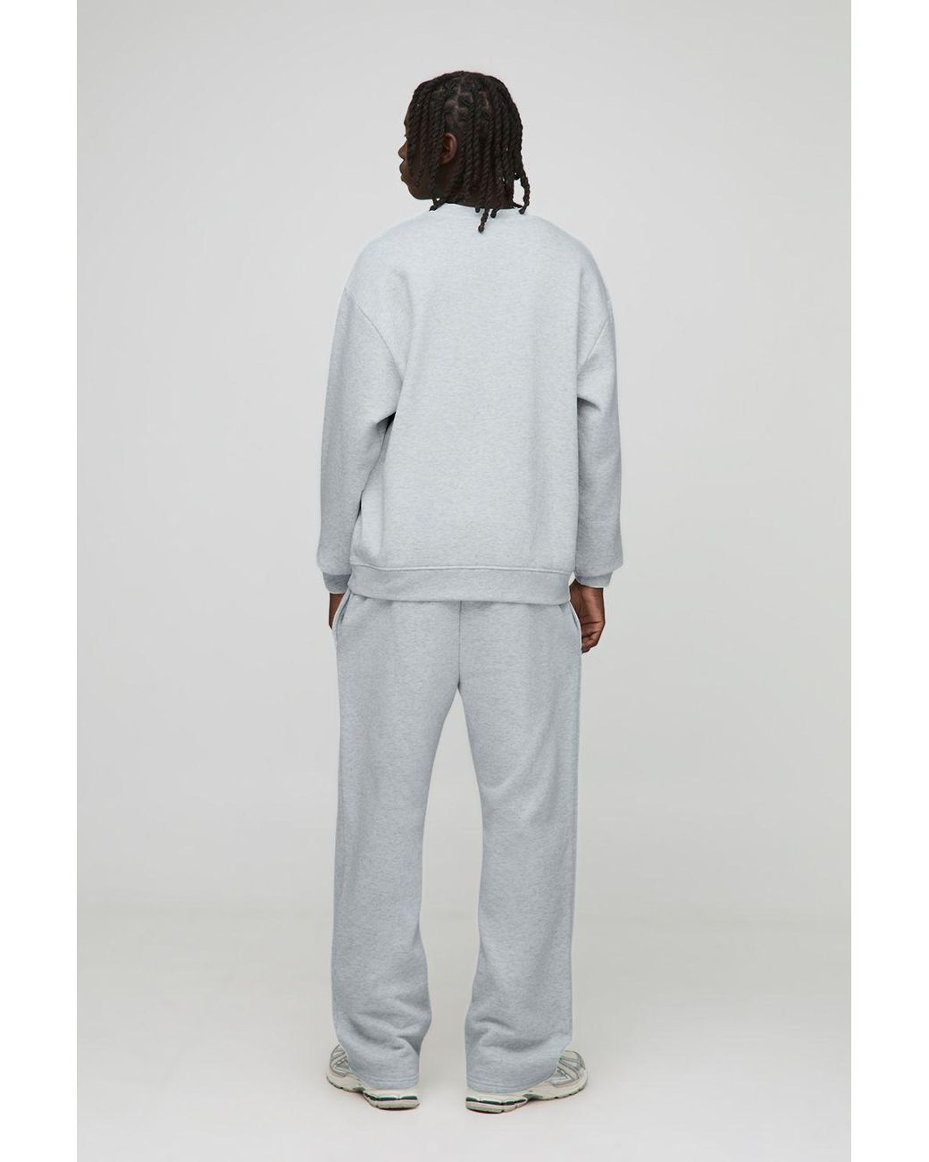 BoohooMAN Gray Basic Straight Leg Jogger for men