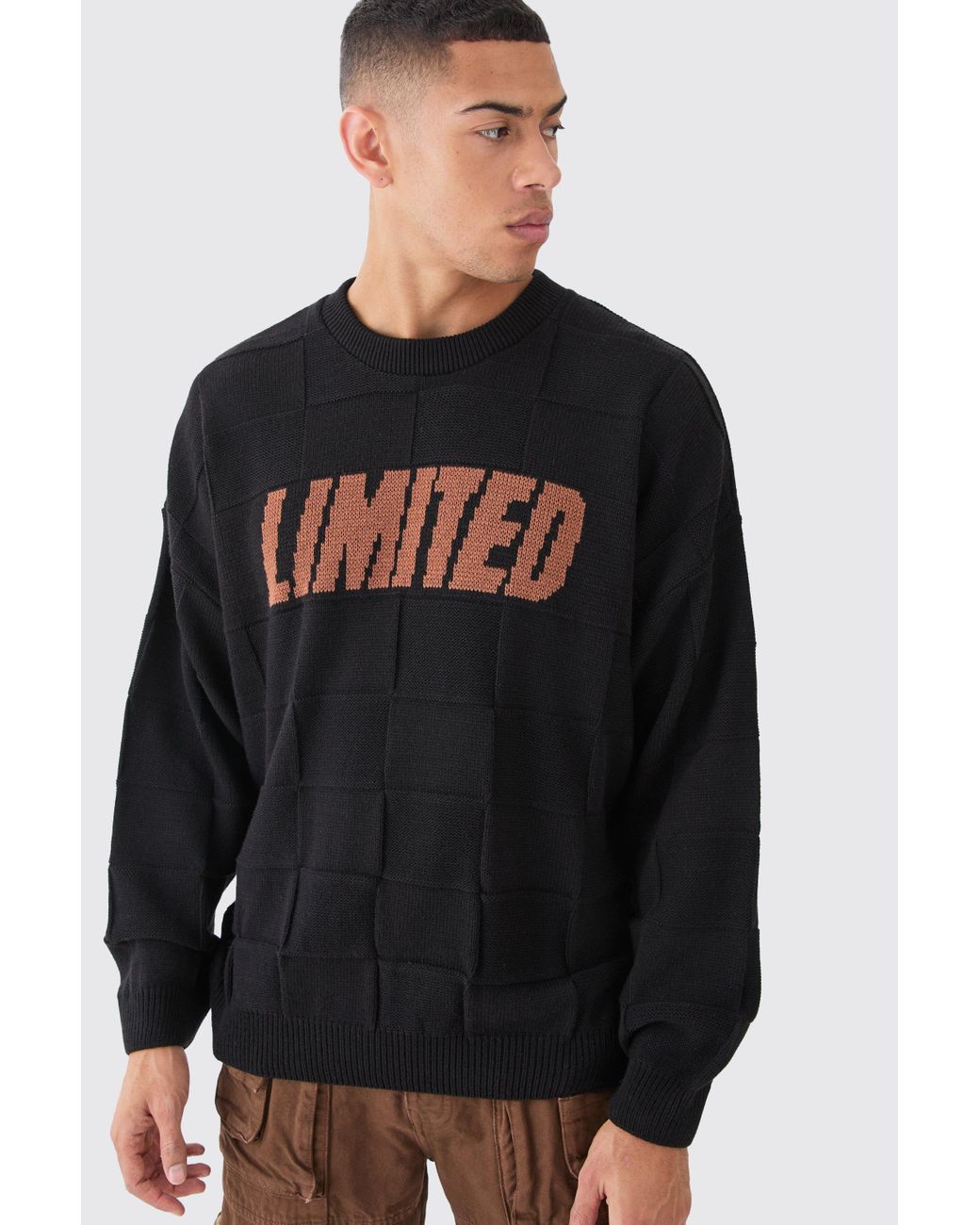 Black branded outlet jumper