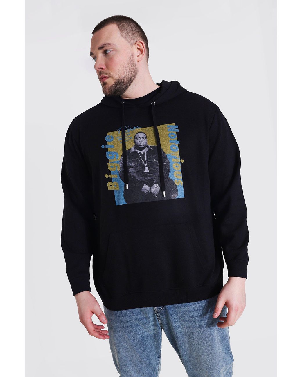 black hoodie boohooman