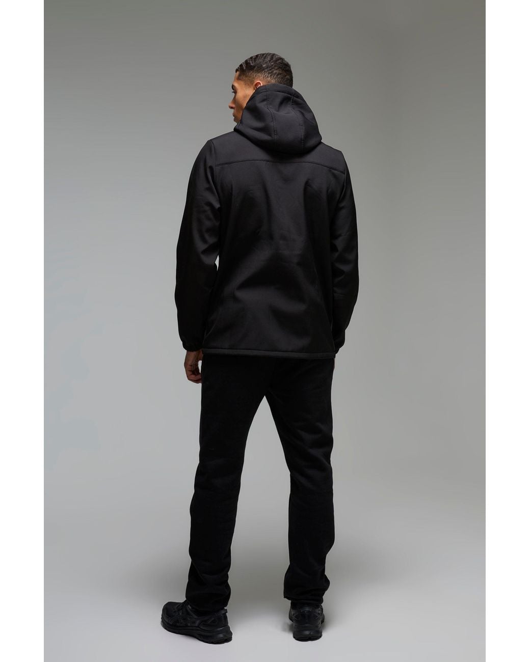 BoohooMAN Gray Active Softshell Jacket for men