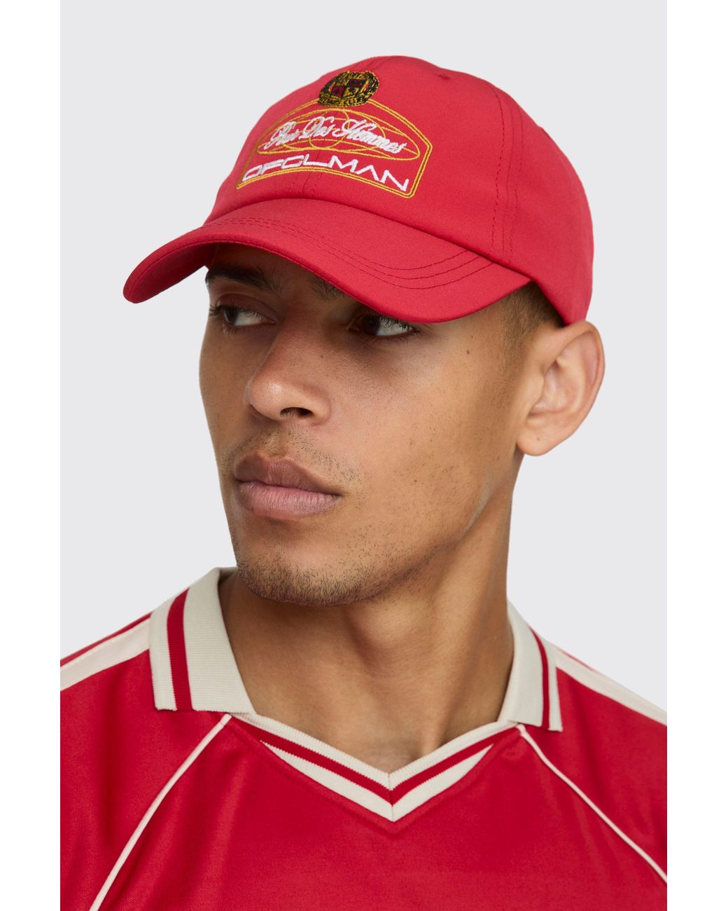 BoohooMAN Embroidered Varsity Twill Cap for men