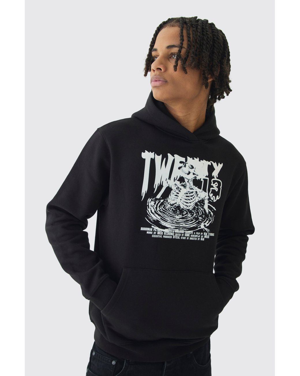 Skull print hoodie sale