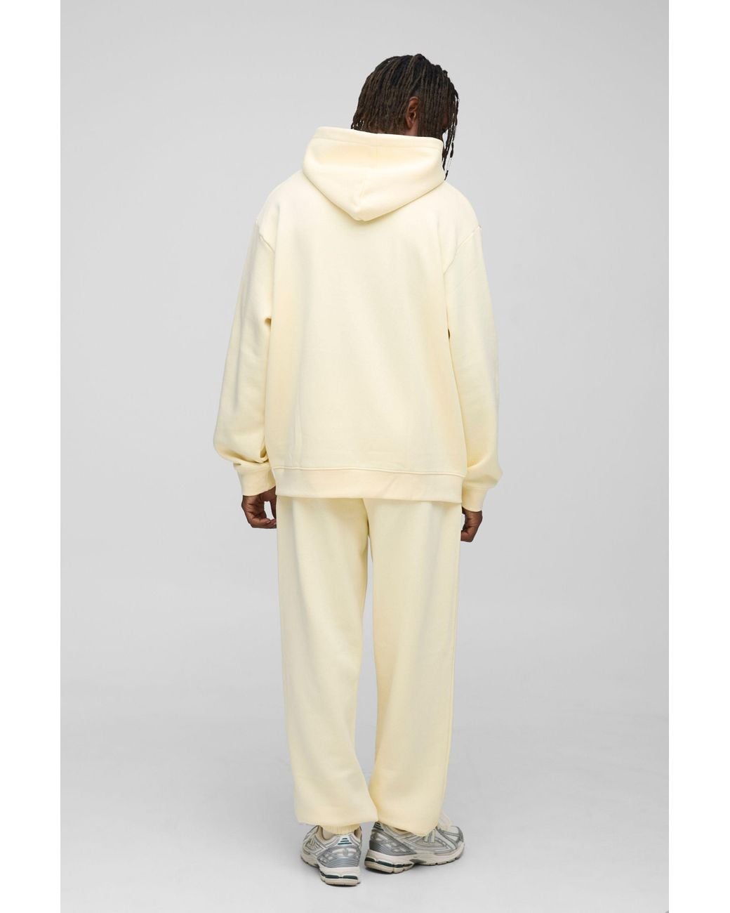 BoohooMAN Natural Tall Basic Oversized Zip Through Hoodie for men