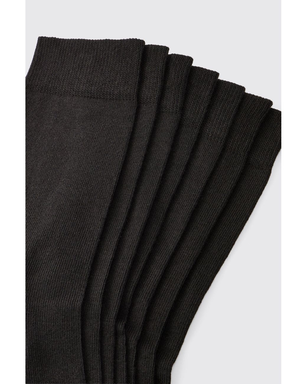 BoohooMAN White 7 Pack Plain Socks for men