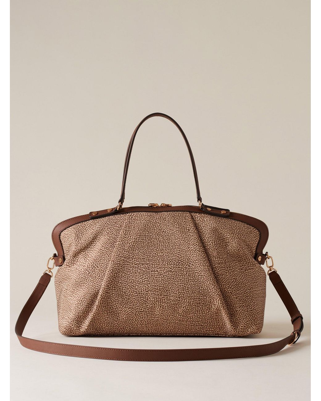 Frame Borsa Bauletto Medium di Borbonese in Natural