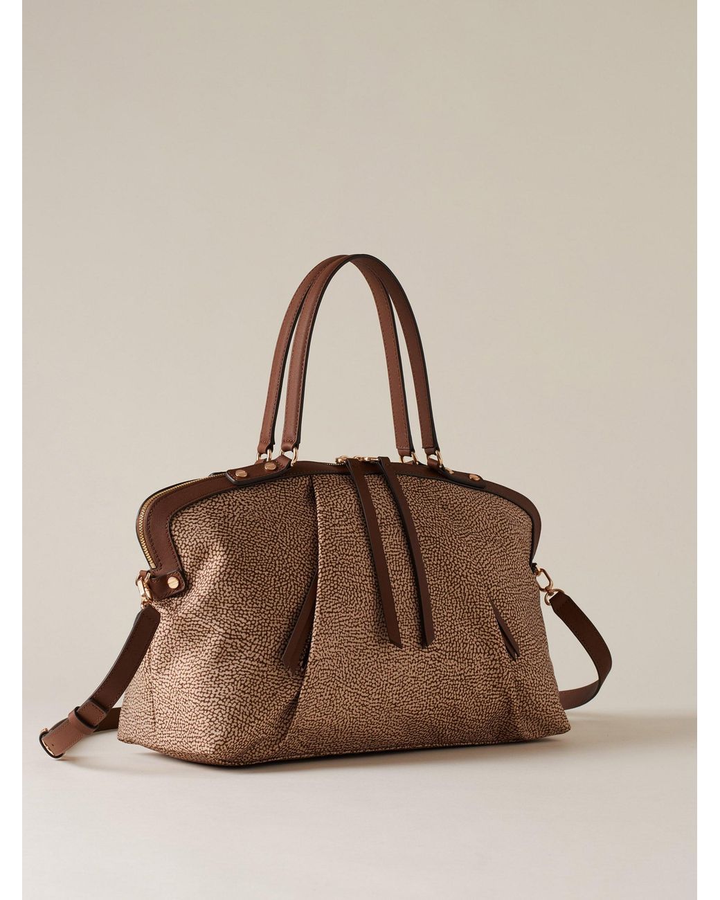 Frame Borsa Bauletto Medium di Borbonese in Natural