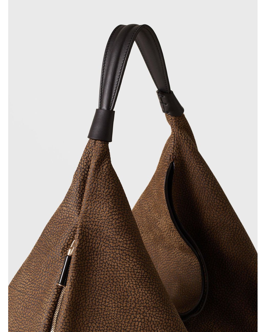 Plie Borsa Hobo Medium di Borbonese in Black