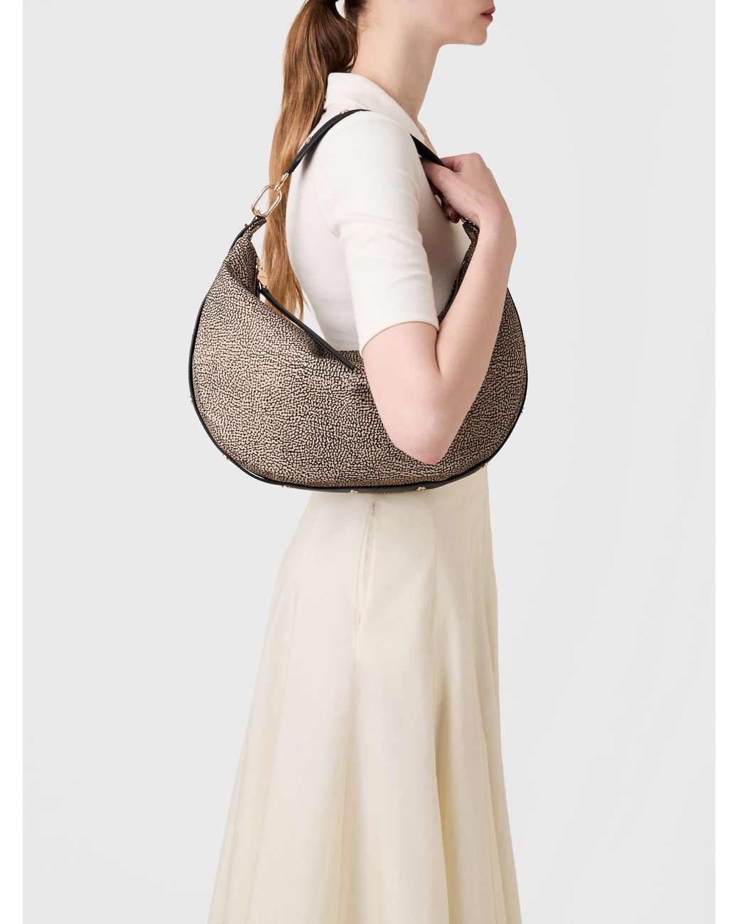 Frame Borsa Hobo Medium di Borbonese in Natural