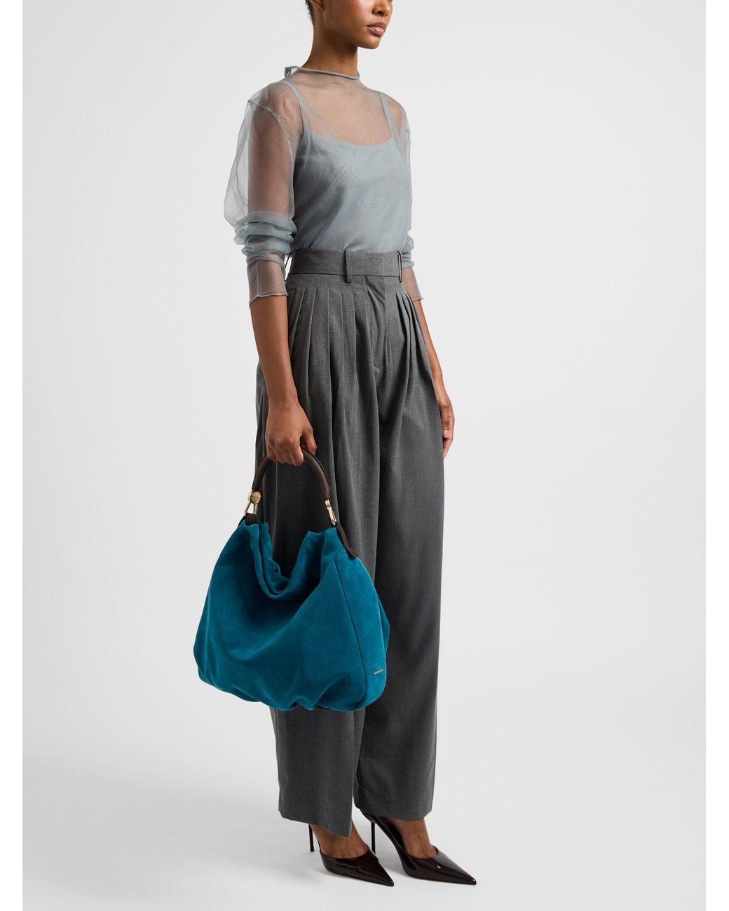Bice Borsa Hobo Medium di Borbonese in Blue