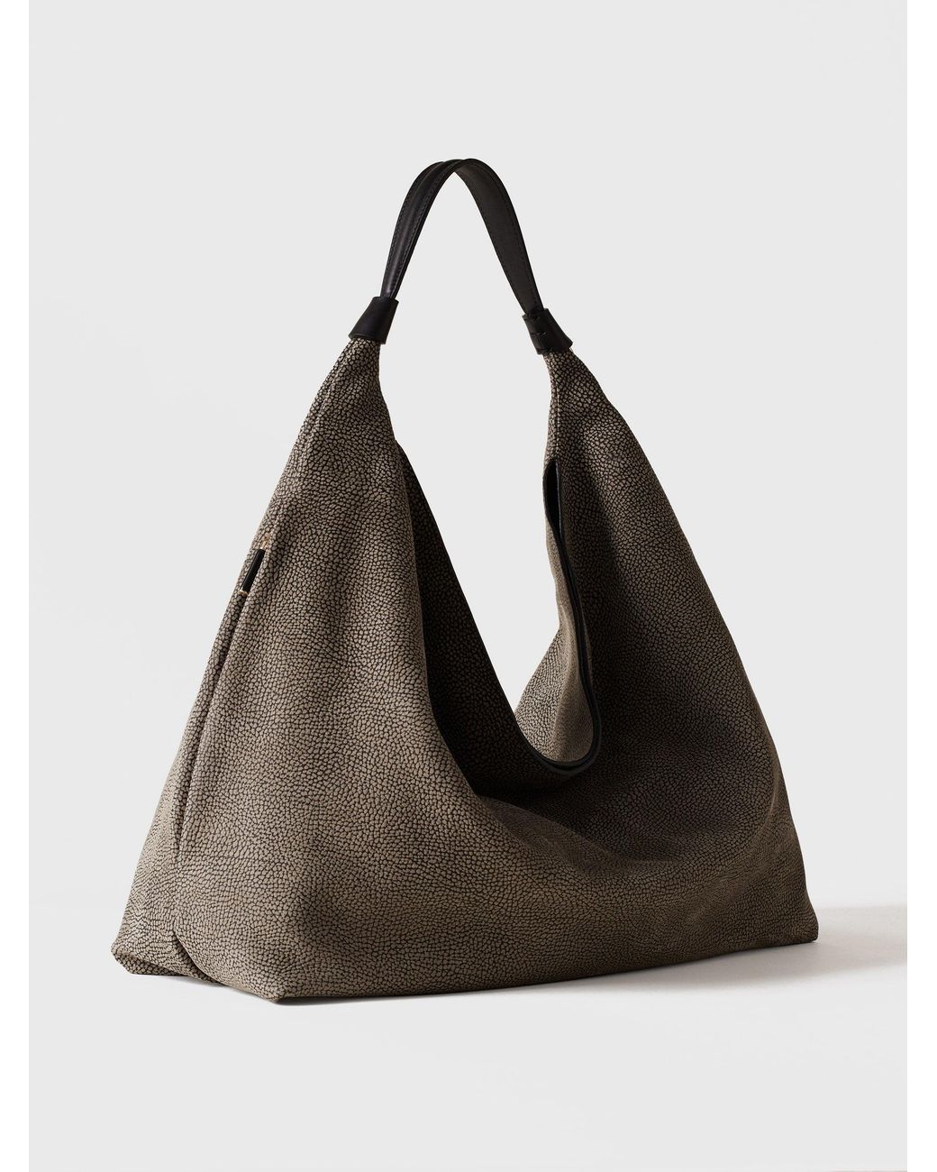 Plie Borsa Hobo Large di Borbonese in Black