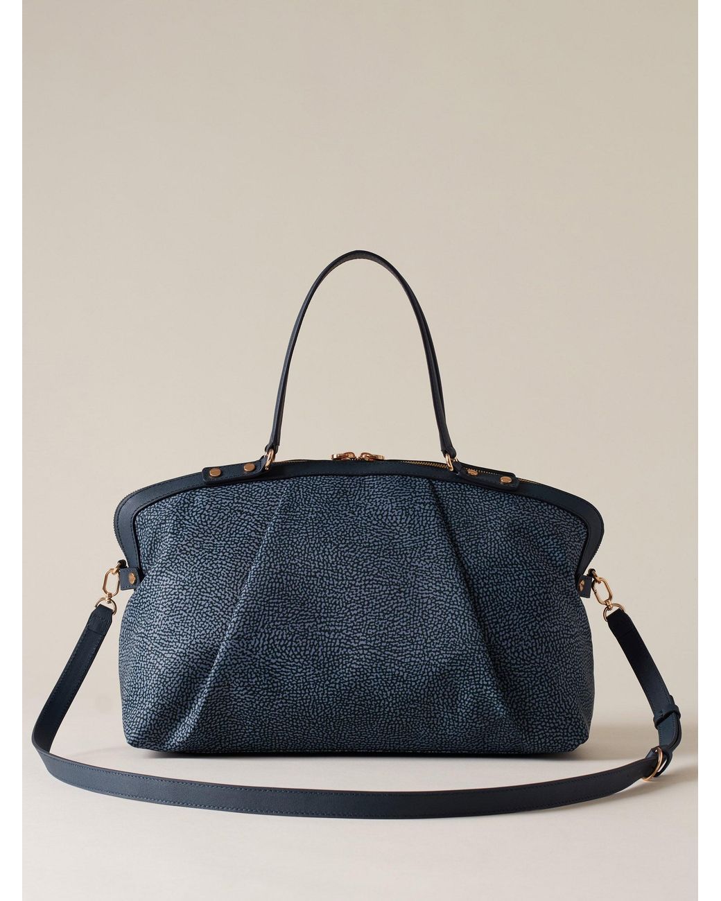 Frame Borsa Bauletto Medium di Borbonese in Blue