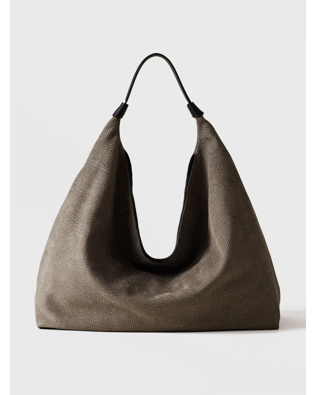 Plie Borsa Hobo Large di Borbonese in Black