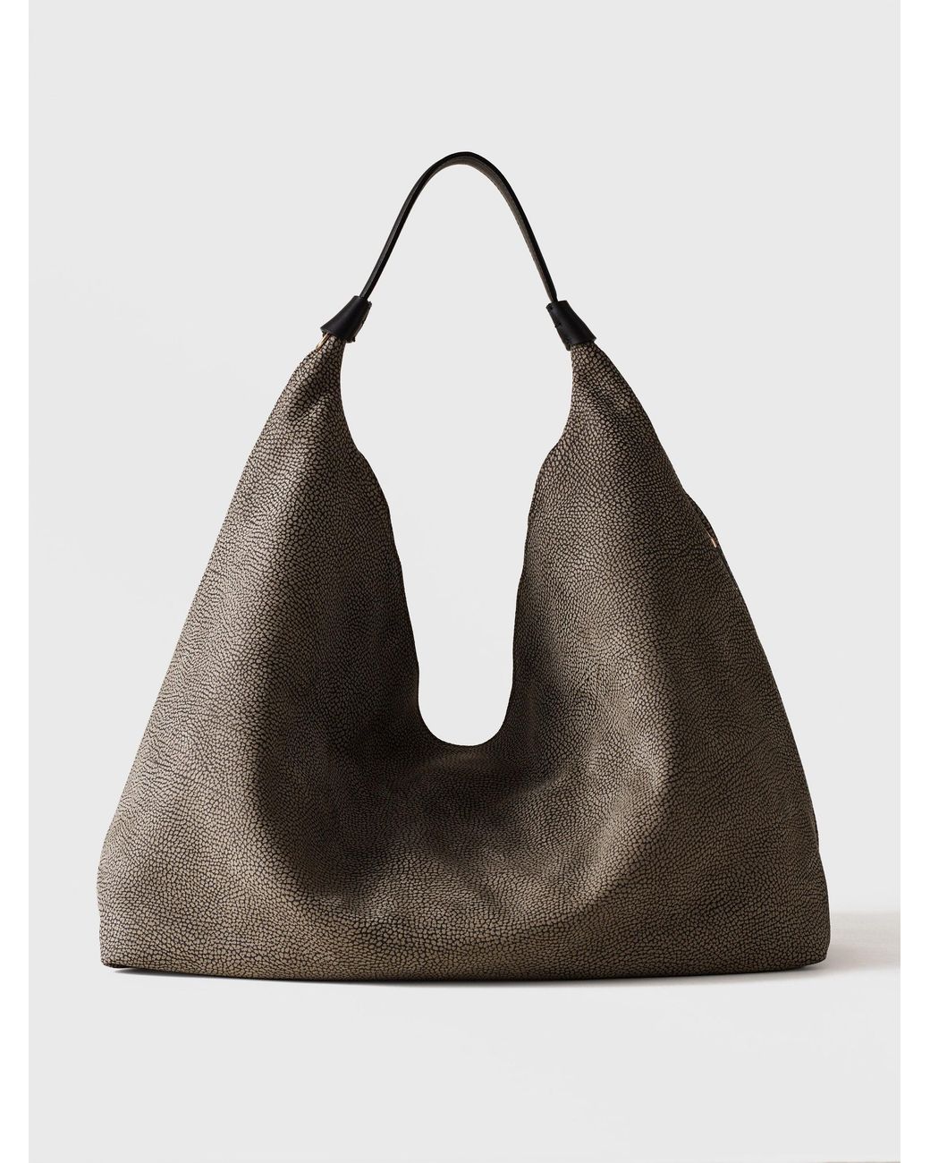 Plie Borsa Hobo Large di Borbonese in Black