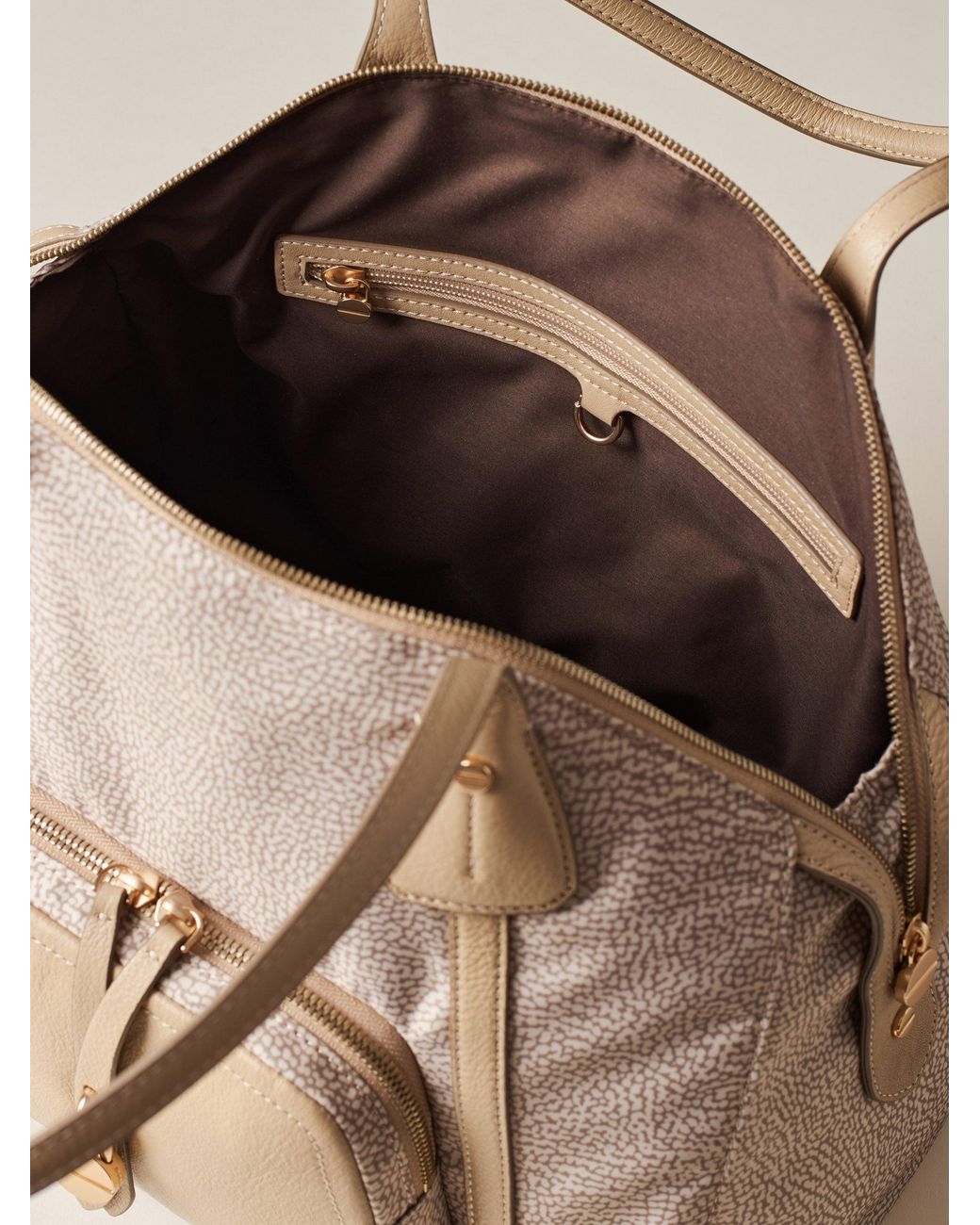 Poche Borsa Shopping Medium di Borbonese in Natural