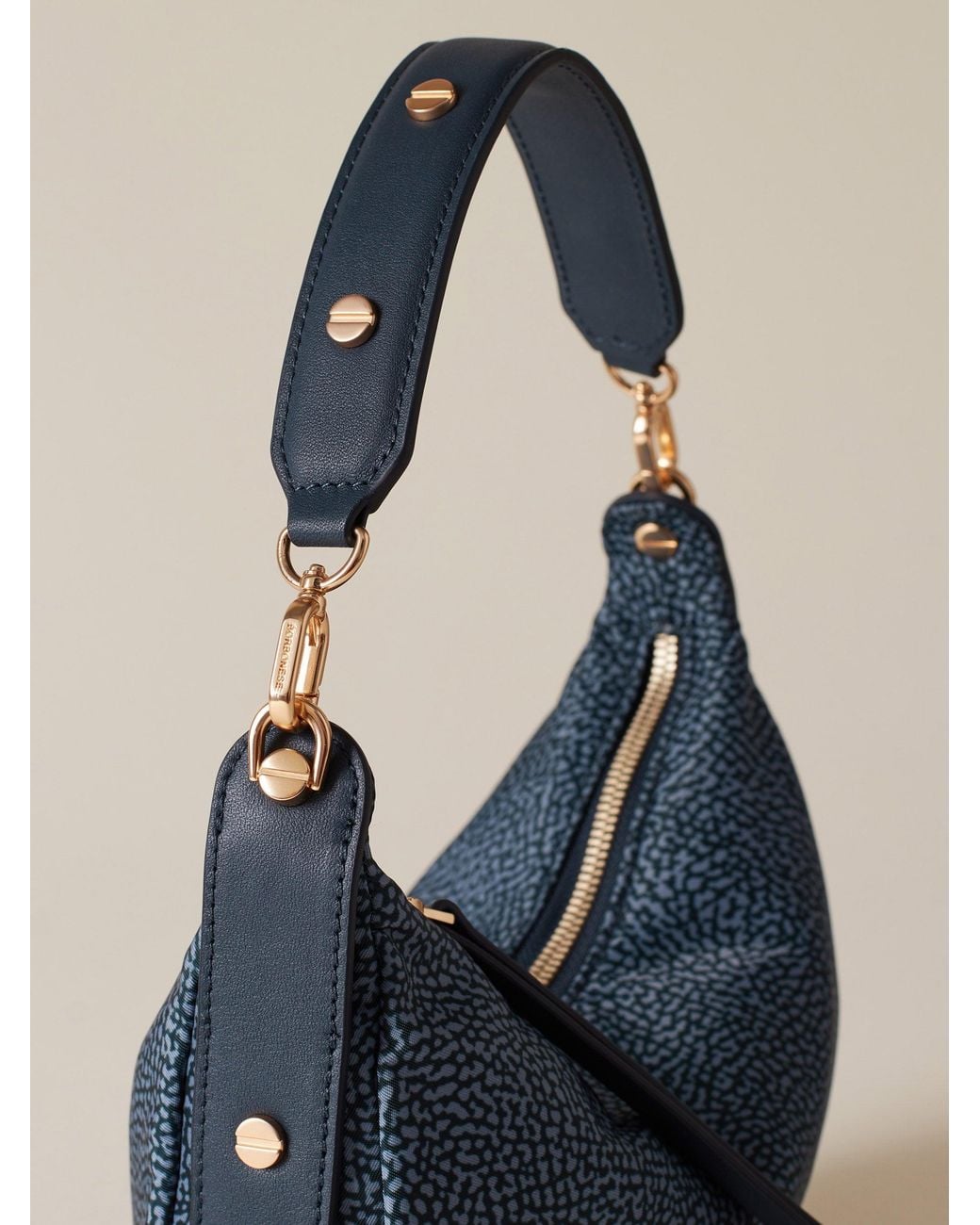 Frame Borsa Hobo Small di Borbonese in Blue