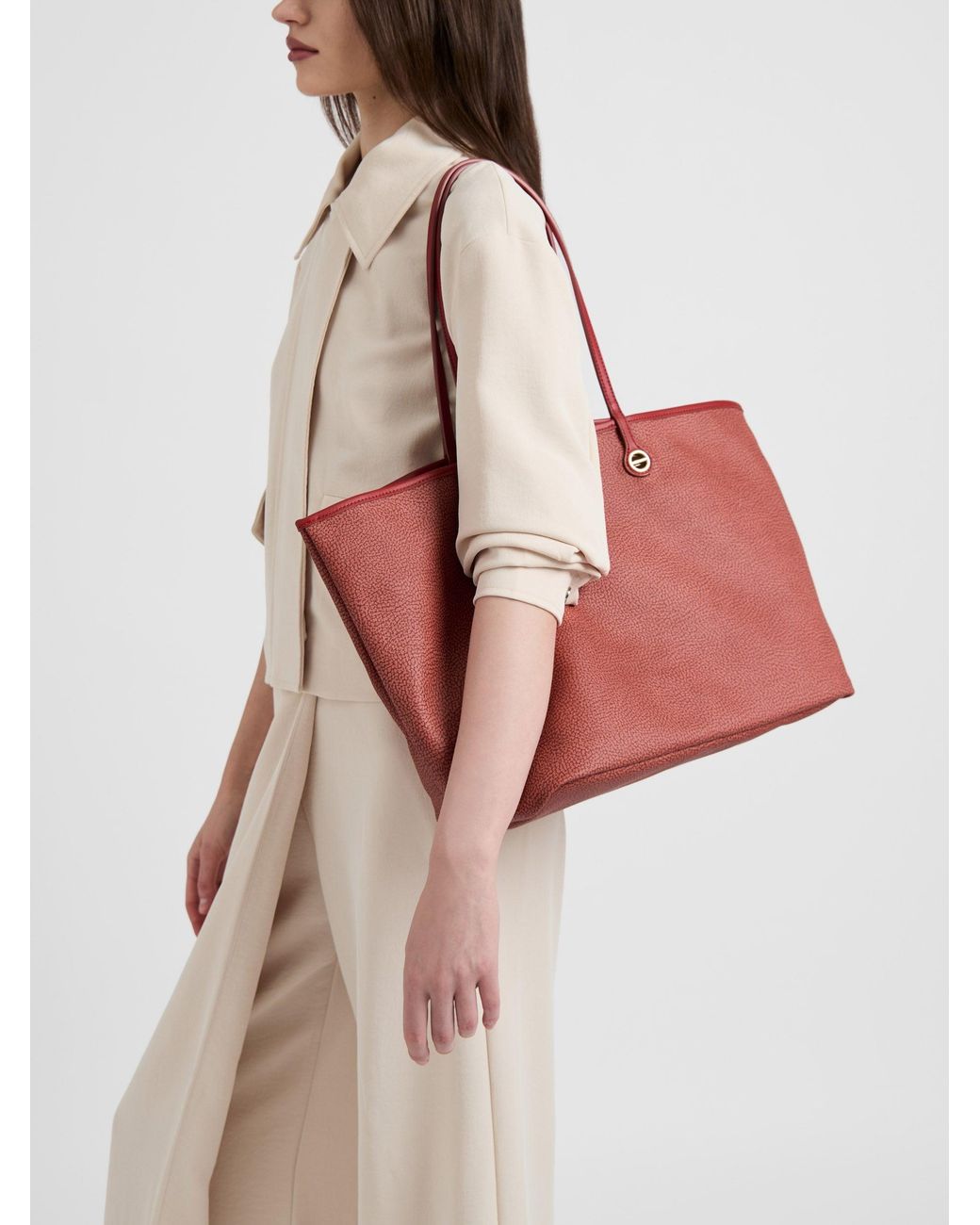Flight Borsa Shopping Large di Borbonese in Red