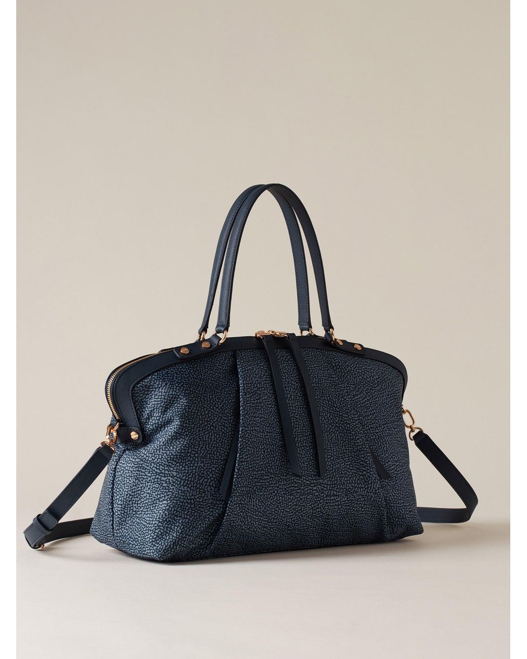 Frame Borsa Bauletto Medium di Borbonese in Blue