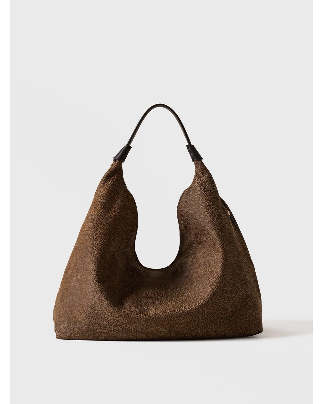 Plie Borsa Hobo Medium di Borbonese in Black