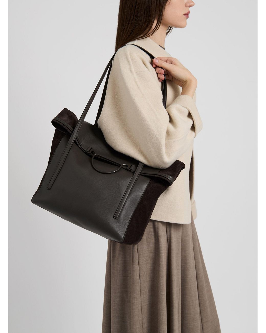 Wave Shopping Large di Borbonese in Black