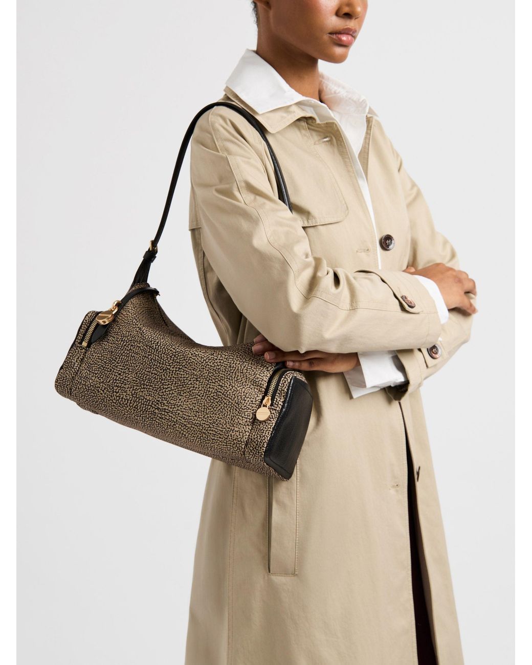 Poche Borsa Hobo Medium di Borbonese in Natural