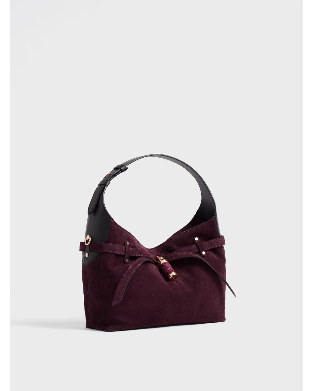 Premiere Borsa Hobo Small di Borbonese in Purple
