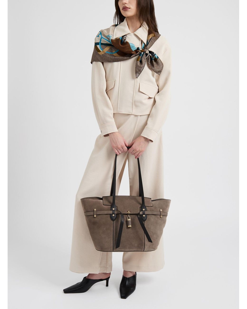 Premiere Borsa Shopping Large di Borbonese in Brown