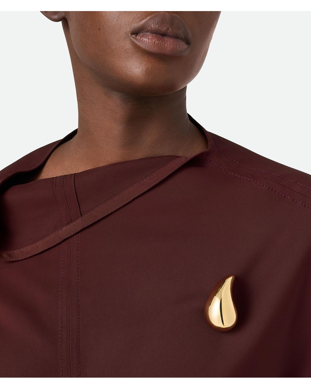 Bottega Veneta White Große Drop Brosche
