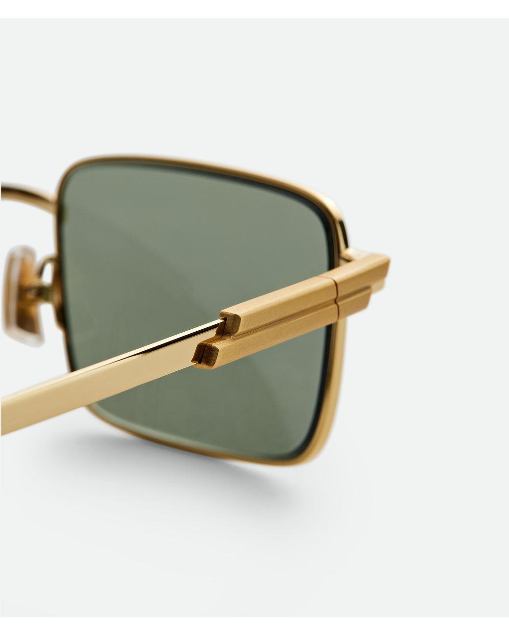 Bottega Veneta Green Classic Rectangular Sunglasses