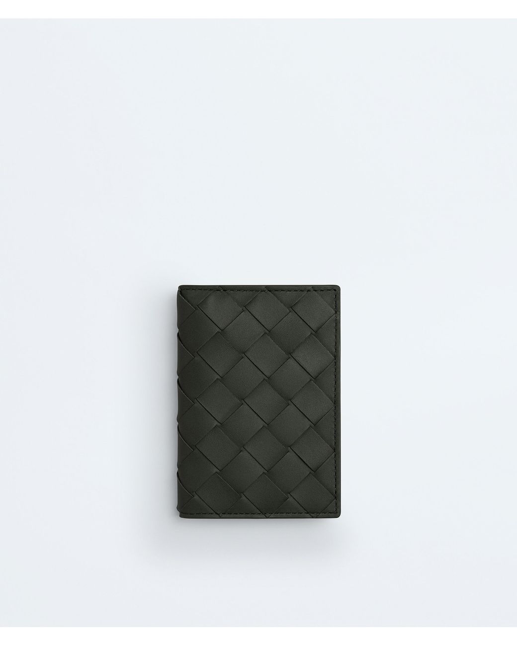 Bottega Veneta White Intrecciato Flap Card Case for men