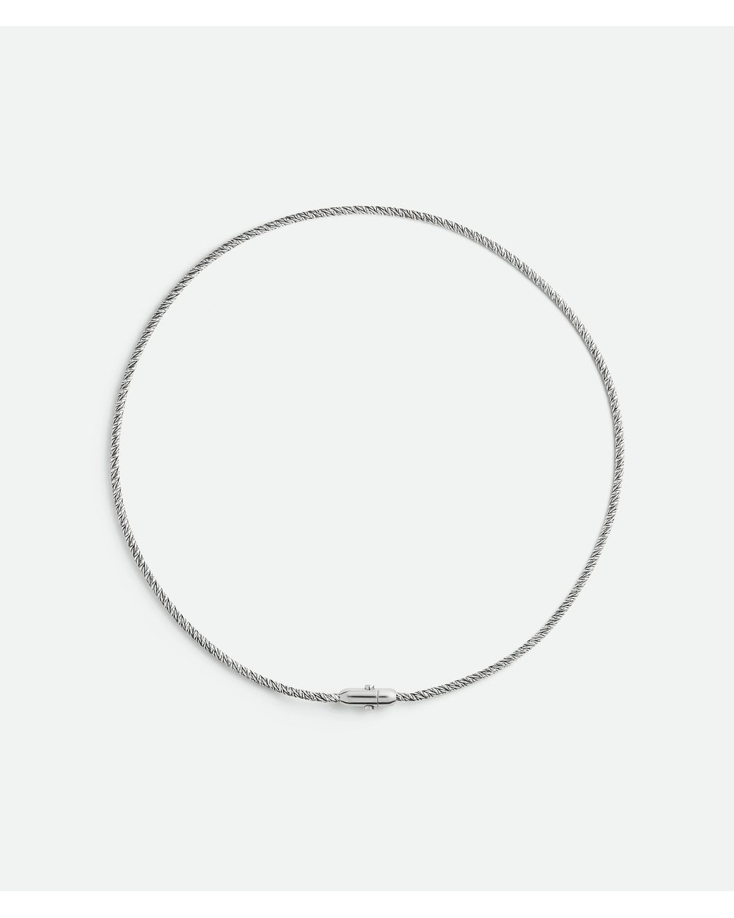 Bottega Veneta White Intreccio Necklace for men