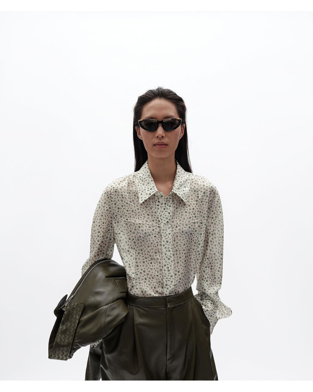 Bottega Veneta Multicolor Printed Silk Shirt