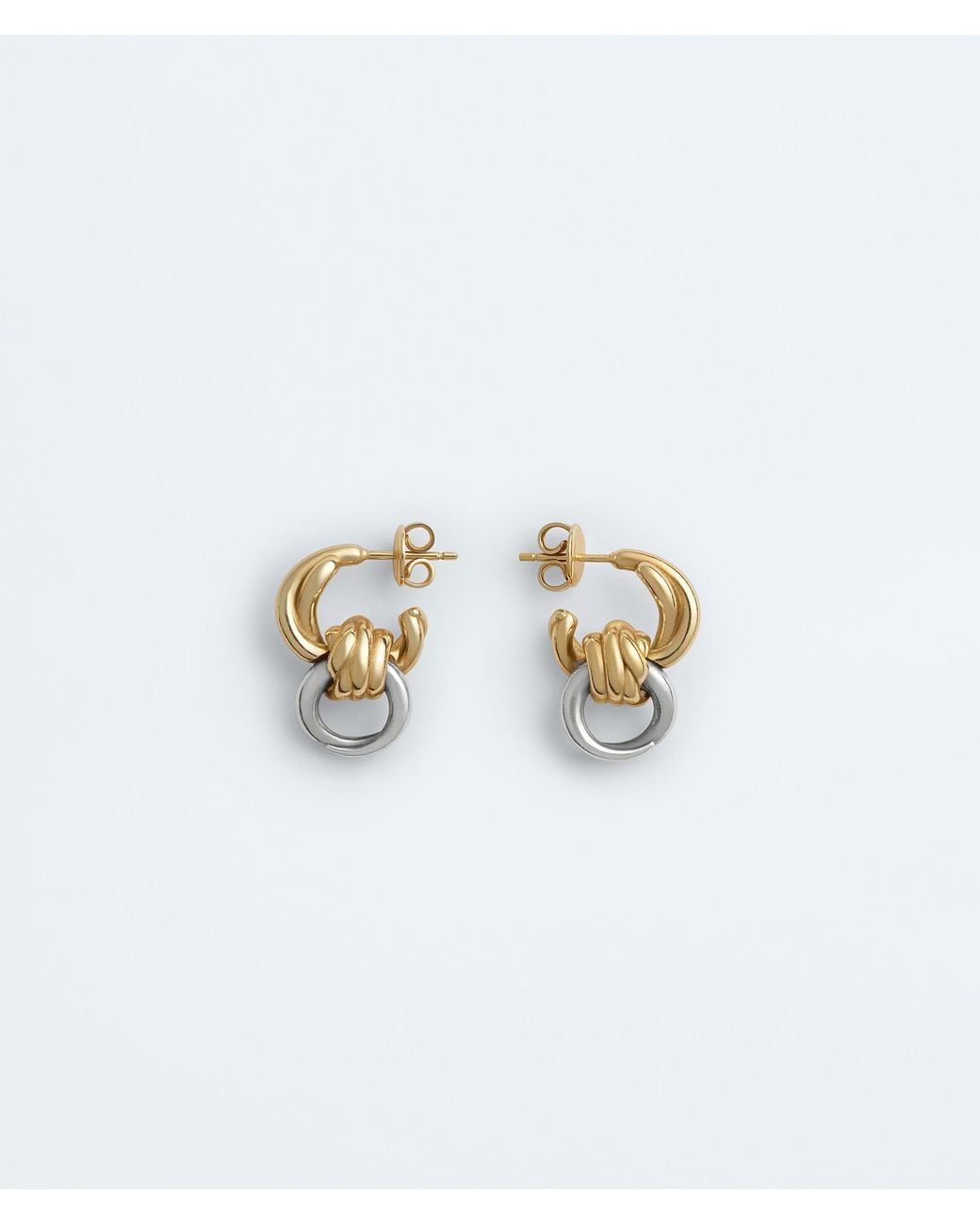 Bottega Veneta White Knot Earrings